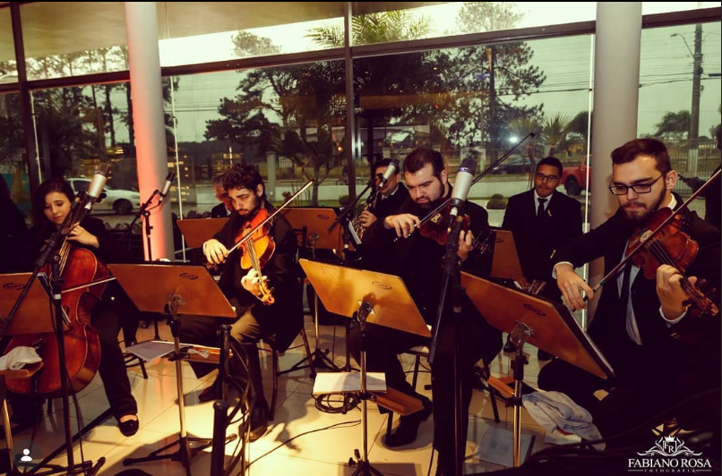 Evento corporativo com quarteto de cordas